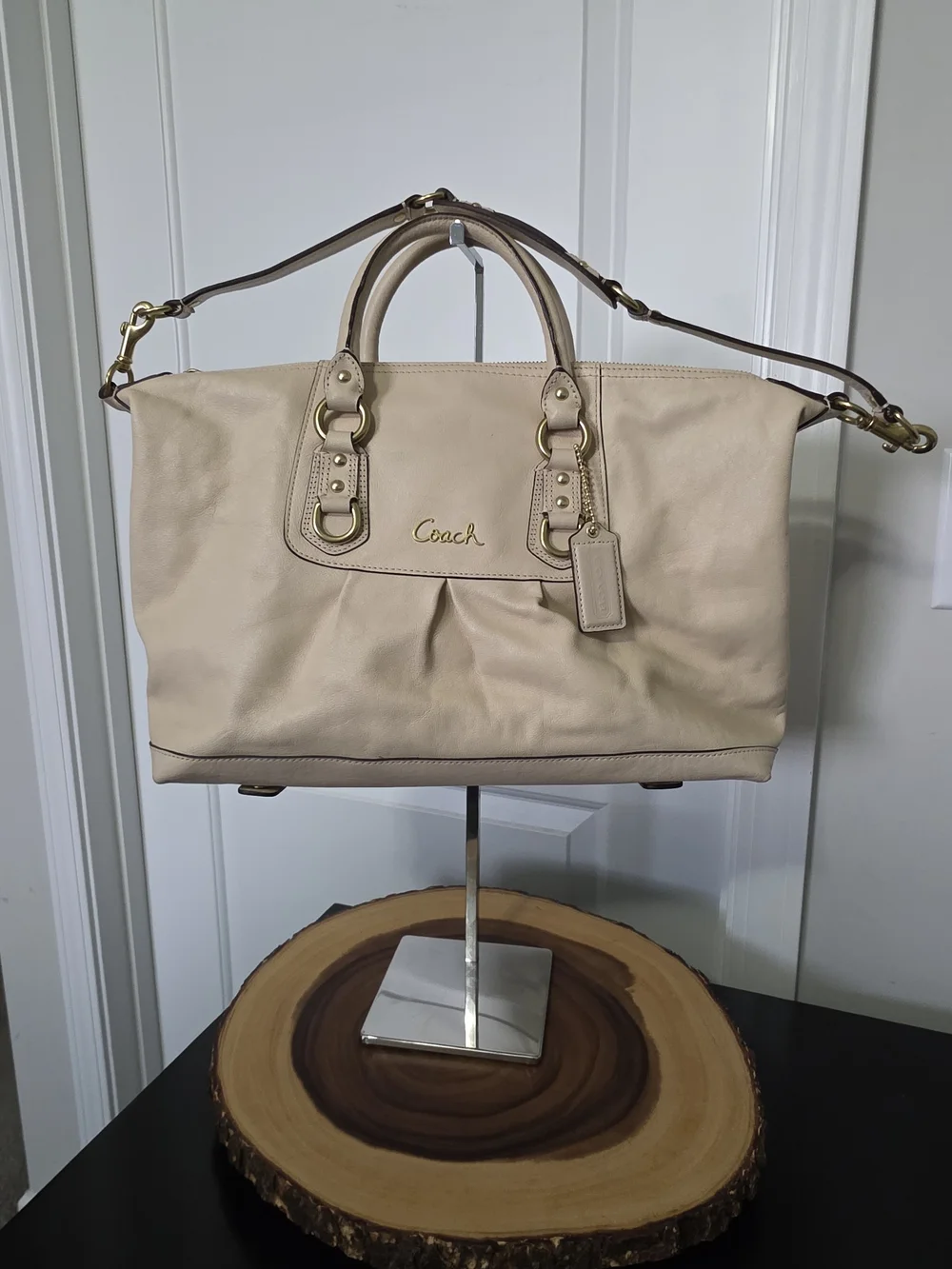 Coach Ashley Large Leather Satchel Handbag